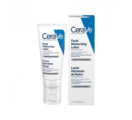 Cerave locion hidratante de rostro piel normal (52 ml)