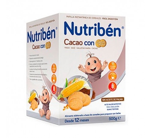 NUTRIBEN CACAO CON GALLETAS MARIA (500 G)