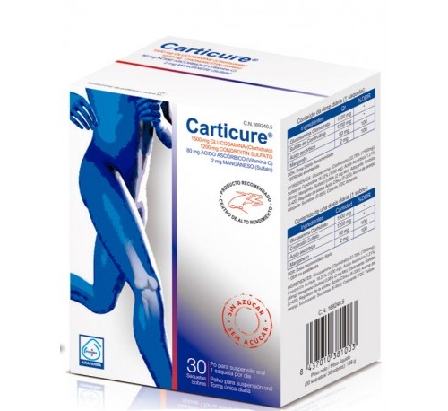 CARTICURE POLVO PARA SUSPENSION ORAL - CONDROITINA + GLUCOSAMINA (30 SOBRES)