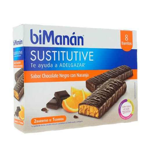 Bimanan beslim sustitutivo barritas (chocolate naranja 10 barritas x 31 g)