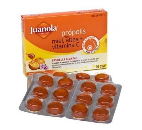 JUANOLA PROPOLIS PASTILLAS NARANJA (24 PASTILLAS)