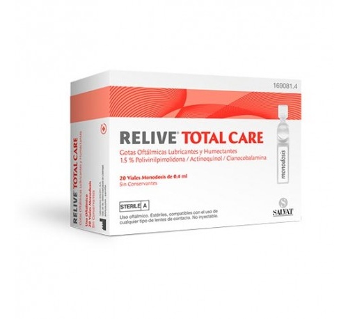 RELIVE TOTAL CARE GOTAS OFTALMICAS ESTERIL (0.4 ML 20 MONODOSIS)