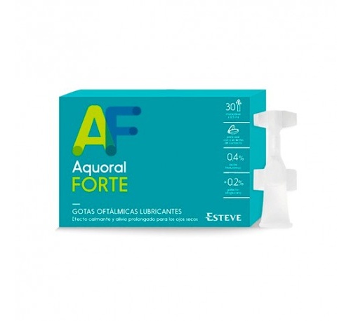 Aquoral forte c/ a hialuronico 0.4% - gotas oftalmicas esteriles (0.5 ml 30 monodosis)