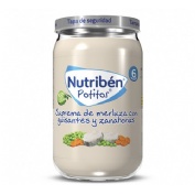 Nutriben suprema de merluza con guisantes zanahorias (potito 235 g)