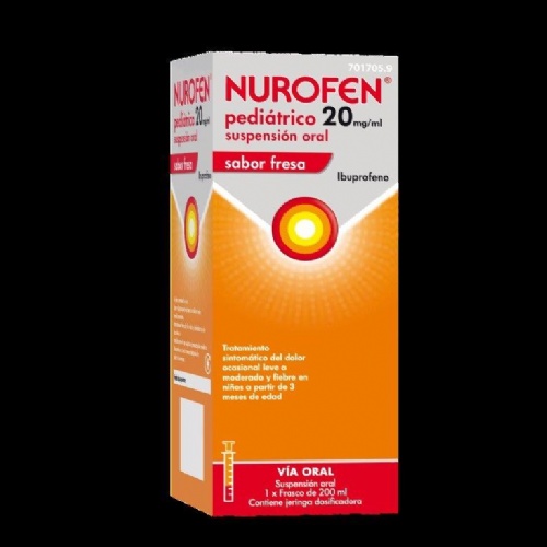 NUROFEN PEDIATRICO  20 MG/ML SUSPENSION ORAL SABOR NARANJA 1 frasco de 200 ml