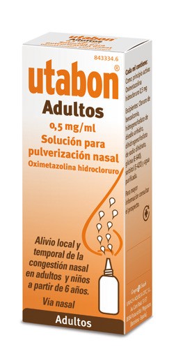 UTABON ADULTOS 0,5 mg/ml SOLUCION PARA PULVERIZACION NASAL, 1 frasco de 15 ml