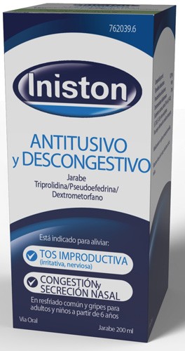 INISTON TOS Y CONGESTION JARABE , 1 frasco de 200 ml