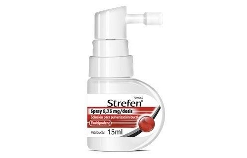 STREFEN SPRAY 8,75 MG/DOSIS SOLUCION PARA PULVERIZACION BUCAL SABOR MENTA , 15 ml