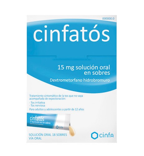 CINFATOS 15 MG SOLUCION ORAL EN SOBRES , 18 sobres