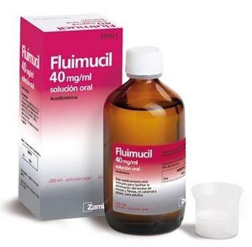 FLUIMUCIL 40mg/ml SOLUCION ORAL , 1 frasco de 200 ml