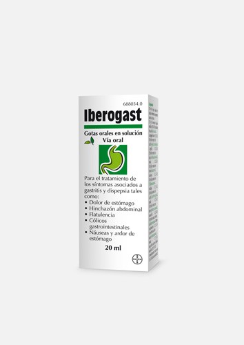 IBEROGAST GOTAS ORALES EN SOLUCION, 1 frasco de 20 ml