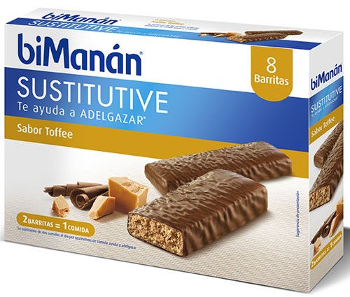 Bimanan beslim sustitutivo (10 barritas 31 g sabor toffee caramelo)