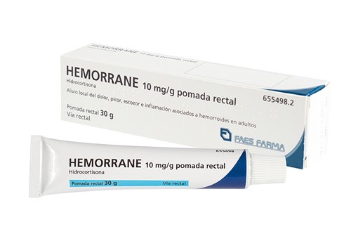 HEMORRANE 10 mg/g POMADA RECTAL , 1 tubo de 30 g