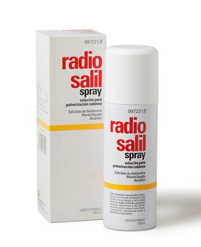 RADIO SALIL SPRAY SOLUCION PARA PULVERIZACION CUTANEA , 1 envase a presión de 130 ml