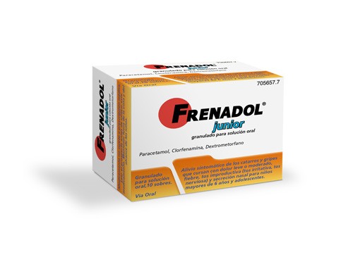 FRENADOL JUNIOR GRANULADO PARA SOLUCION ORAL , 10 sobres