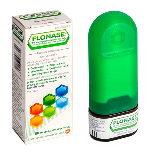 FLONASE 50 MICROGRAMOS/PULVERIZACION SUSPENSION PARA PULVERIZACION NASAL, 60 pulverizaciones