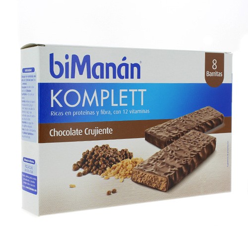 Bimanan bekomplett snack barritas (chocolate crujiente 280 g 8 barritas x 35 g)