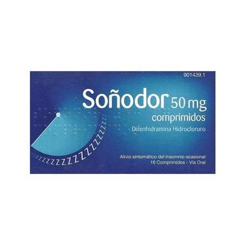 SOÑODOR DIFENHIDRAMINA 50 mg COMPRIMIDOS , 16 comprimidos