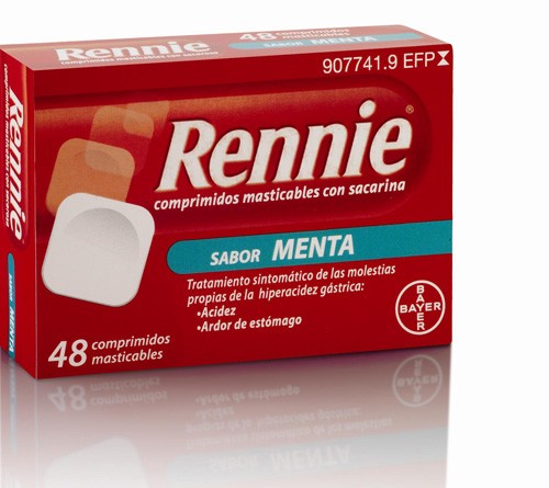 RENNIE  680 MG/80 MG COMPRIMIDOS MASTICABLES CON SACARINA , 48 comprimidos