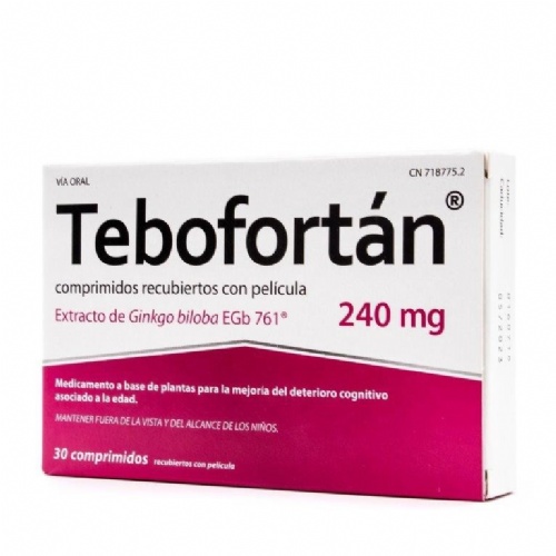 TEBOFORTAN 240 MG COMPRIMIDOS RECUBIERTOS CON PELiCULA, 30 comprimidos