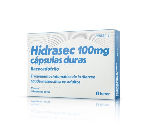 HIDRASEC 100 MG CAPSULAS DURAS , 10 cápsulas