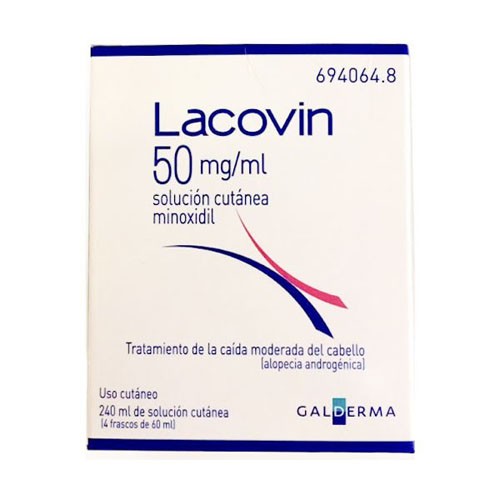 LACOVIN 50 mg/ml SOLUCIÓN CUTÁNEA , 4 frascos de 60 ml