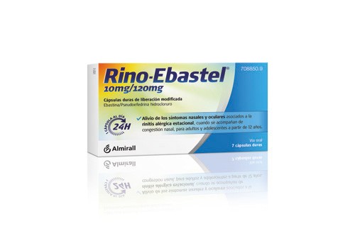 RINO-EBASTEL 10 mg/120 mg CAPSULAS DURAS DE LIBERACION MODIFICADA , 7 cápsulas