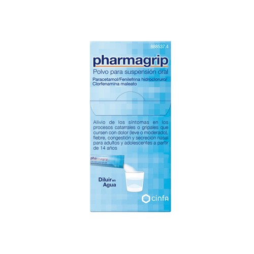 PHARMAGRIP FORTE POLVO PARA SUSPENSION ORAL , 10 sobres