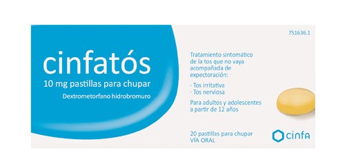 CINFATOS 10 mg PASTILLAS PARA CHUPAR , 20 comprimidos