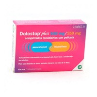 DOLOSTOP PLUS 500 MG/150 MG COMPRIMIDOS RECUBIERTOS CON PELICULA, 16 comprimidos